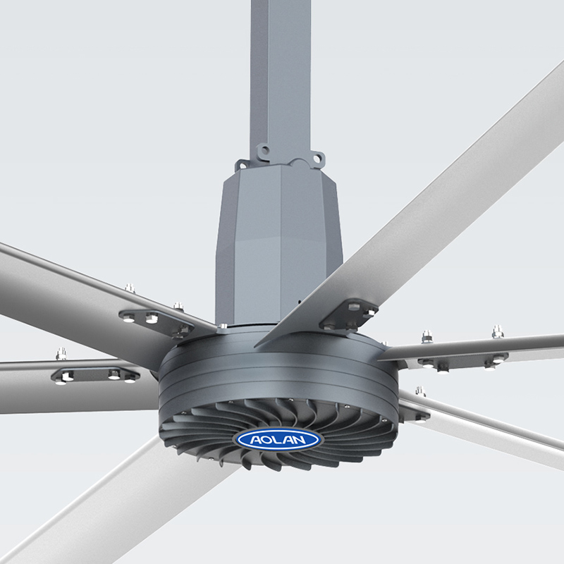 مراوح ADS-G73AS/AM HVLS كبيرة الحجم للاستخدام الخارجي والداخلي والمدرسة وصالة الألعاب الرياضية والمتجر التجاري ومروحة سقف HVLS كبيرة الحجم 220 فولت/380 فولت/460 فولت - أولان