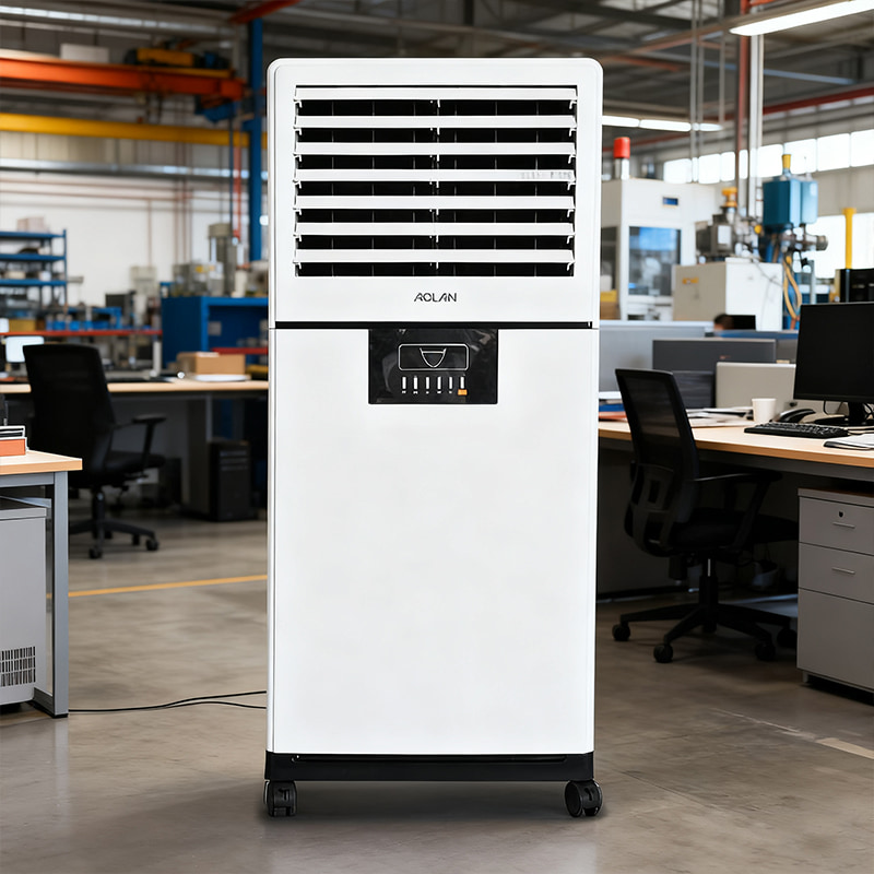 مبرد هواء تبخيري أرضي محمول بسعة 40 لترًا، مناسب للاستخدام الداخلي في المنزل أو المكتب - أولان