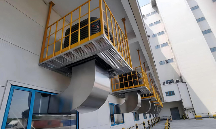 مشروع تهوية وتبريد ورشة مطحنة الدقيق التابعة لشركة فوجيان للحبوب والزيوت